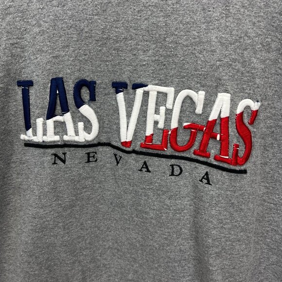 Las Vegas Graphic Tee Large Gray Vintage Y2K Unisex Fit - Picture 13 of 14